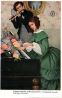 Illustration M.M. Vienne M. Munk N° 378 - Femme Au Piano - O Sonnenschein Wie Scheinst Du Mir Ins Herz Hinein - Vienne
