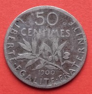 Semeuse 50 Centimes. 1900 - 50 Centimes