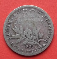 Semeuse 50 Centimes. 1903 - 50 Centimes