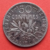 Semeuse 50 Centimes. 1904 - 50 Centimes