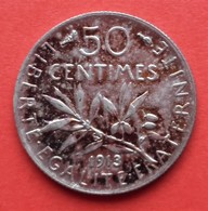 Semeuse 50 Centimes. 1913 - G. 50 Centimes