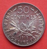 Semeuse 50 Centimes. 1919 - 50 Centimes