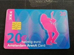 NETHERLANDS CHIPCARD € 20,00-,- ARENA CARD FOOTBAL/SOCCER  GUITAR PLAYER      USED CARD  ** 1944** - Publiques