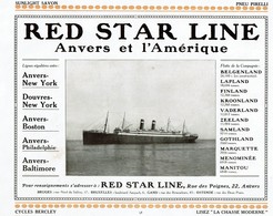 Publicité De Presse - C1915 - Red Star Line - Rue Des Peignes 22 - Anvers - Voir Scan - Werbung