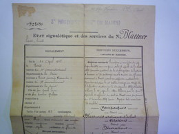 2020 -  5513  2è Régiment D'Infanterie De Marine : Etat Signalétique Et Des Services De Henri BLATTNER  1895   XXX - Sonstige & Ohne Zuordnung