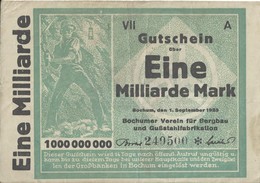 ALLEMAGNE - Eine Milliarde Mark - 1 September 1923 (249500) - 1 Mrd. Mark