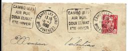 DAGUIN De CAMBO Les Bains - Sur GANDON 1950 - Double Empreinte - Mechanische Stempels (reclame)