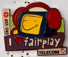 RADIO TV - SRG - SSR - I LOVE FAIR PLAY - TELECOM - TELEVISION - CASQUE - PTT - EGF- SUISSE - SCHWEIZ - SVIZZERA - (25) - Mass Media