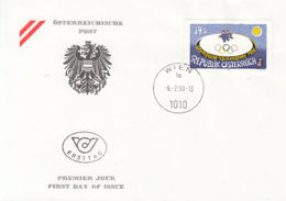 OLYMPIC GAMES, WINTER, NAGANO'98, SKATING, COVER FDC, 1998, AUSTRIA - Hiver 1998: Nagano