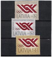 Latvia 1992 . Olympic Committee. 3v: 50+25, 50+25, 100+50 (k). Michel # 323-25 - Lettland