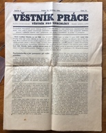 REPUBBLICA CECA -RAKOVNÍK 25/7/40  GIORNALE VESTNIK PRACE  - PRAHA 24 CERVENCE 1940  - COMPLETO - Lettres & Documents