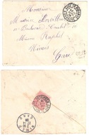 GARE DE MIRAMAS B Du Rhône  Lettre 10c Semeuse Lignée Rouge  Yv 129 Ob 26 4 1906 - Brieven En Documenten
