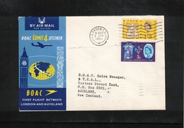Great Britain 1963 BOAC First Flight London - Auckland - Covers & Documents