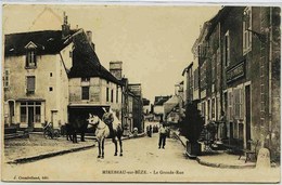1513 - Cote D'or -  MIREBEAU Sur BEZE  :  LA GRANDE RUE     CAFE DU COMMERCE A DROITE Circulée En1908 - Mirebeau