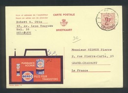 Carte Postale Publicitaire  BEREC Piles Pour Transistors Bruxelles 20 Mars 1968 - Cartes Postales Illustrées (1971-2014) [BK]