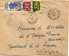 INDOCHINE LETTRE DEPART SAIGON 6-6-48 COCHINCHINE POUR LA COCHINCHINE - Lettres & Documents