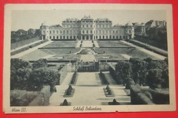 J1-Austria Vintage Postcard- Wien III. Schloss Belvedere, Panoramic View - Belvedere
