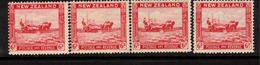 NZ 1935 6d Harvesting Shades (4) SG 585c HM #BIR199 - Ongebruikt