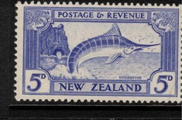 NZ 1935 5d Striped Marlin Wmk Single SG 563 HM #BIR135 - Ongebruikt