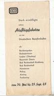 Horaire , Chemin De Fer , Allemagne ,  Deutschen Bundesbahn  , 6 Pages,  1965 ,  2 Scans , Frais Fr 1.55 E - Ohne Zuordnung