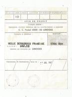 Avis De Crédit , CCP , Limoges ,chèques Postaux Limoges 1963 , 2 Oblitérations ,  2 Scans , Frais Fr 1.45 E - Unclassified