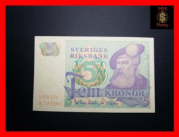 SWEDEN  5 Kronor  1978  P. 51  *prefix  DV*   AU - Suède