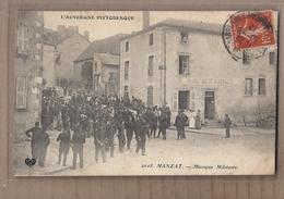 CPA 63 - MANZAT - Musique Militaire - TB PLAN TB ANIMATION CENTRE Foule Devant Auberge Imbert Jolie Oblitération 1912 - Manzat