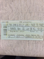 Elton John & Billy Joël  Kopenhagen. 22/06/1998 - Concert Tickets