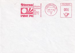 Germany 1974 Cover: Football Fussball Soccer Calcio; Fifa World Cup; Storno Radio Intercoms; Meter Ema Freistempel - 1974 – Germania Ovest