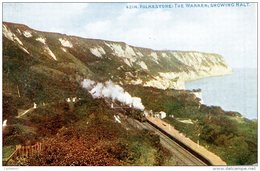 Angleterre ENGLAND The Warren Showing Halt And Train FOLKESTONE  Celesque Series - Folkestone