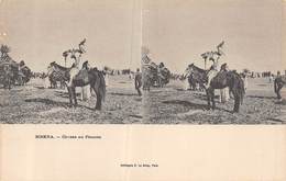 20-7254 : VUE STEREOSCOPIQUE. EDITION E. LE DELEY. BISKRA. CHASSE AU FAUCON. - Biskra