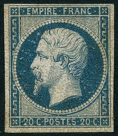 ** N°14A 20c Bleu, Type I - TB - 1853-1860 Napoleon III