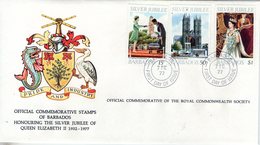 Barbades. Enveloppe Fdc. Silver Jubilee Of Queen Elisabeth II. - Barbados (1966-...)