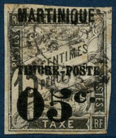 Obl. N°20 05c Sur 15c Noir, Surcharge à Cheval (Martinique En Haut ) - TB - Other & Unclassified