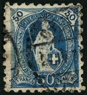 Obl. N°84 50c Bleu Dent 9 1/2 - TB - Other & Unclassified