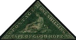 Obl. N°6 1s Vert Foncé - TB - Kap Der Guten Hoffnung (1853-1904)