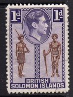 Solomon Islands GVI 1939-51 Definitives 1d Value, Used, SG 61 (B) - Iles Salomon (...-1978)