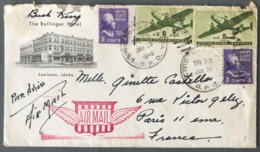 USA - Lettre AIR MAIL De Lewiston Pour Paris 1946 - (C1322) - Covers & Documents