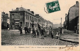 [59] Denain Rue De Villars, Vue Prise Du Carrefour Jean Bart Animat D’enfants - Denain