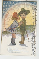 Illustrateur ENFANTS - Jolie Carte Fantaisie Enfants Soldat Et Petite Française "LES SAMMYS EN FRANCE "signée A. WUYTS - Wuyts