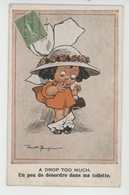 Illustrateur ENFANTS - Jolie Carte Fantaisie Fillette Perdant Sa Culotte "A DROP TO MUCH " Signée FRED SPURGIN - Spurgin, Fred