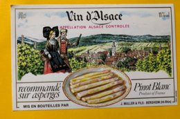 140101 - Pinot Blanc D'Alsace Recommandé Avec Les Asperges J.Muller Bergheim - Andere & Zonder Classificatie