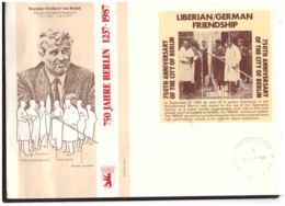 1145  -   MONROVIA  4.9.1987    /     FDC MICHEL NR. BL.113  " WERNHER FREIHERR VON BRAUN " - Afrika