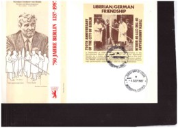1146  -   MONROVIA  4.9.1987    /     FDC MICHEL NR. BL.113  " WERNHER FREIHERR VON BRAUN " - Afrique
