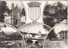 OUST - Chapelle Du Pouech,Vallée D'Aulus,vue Générale,Pont Sur Le Garbet,Colonie De Vacances - Oust