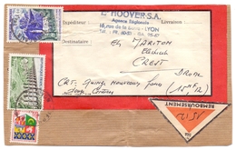 France Devant De Colis Contre Remboursement Affranchie A 1.90 Fr Reunion Cilaos Chaumont Oran - Postal Rates