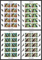 Angola 2018, Animales, Birds, Barbets, 4sheetlet IMPERFORATED - Angola