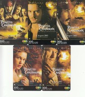 5 X Thailand Phonecard 12Call Movie Film Pirats Cariebean Very Nice - Rompecabezas