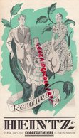 57 - SARREGUEMINES- DEPLIANT PUBLICITAIRE HEINTZ- RENOUVEAU 1956- 9 RUE STE CROIX-MODE VETEMENTS COSTUME ROBE - Kleding & Textiel