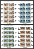 Angola 2018, Animals, Rhino, Gyps, Jena, 4sheetlet IMPERFORATED - Angola